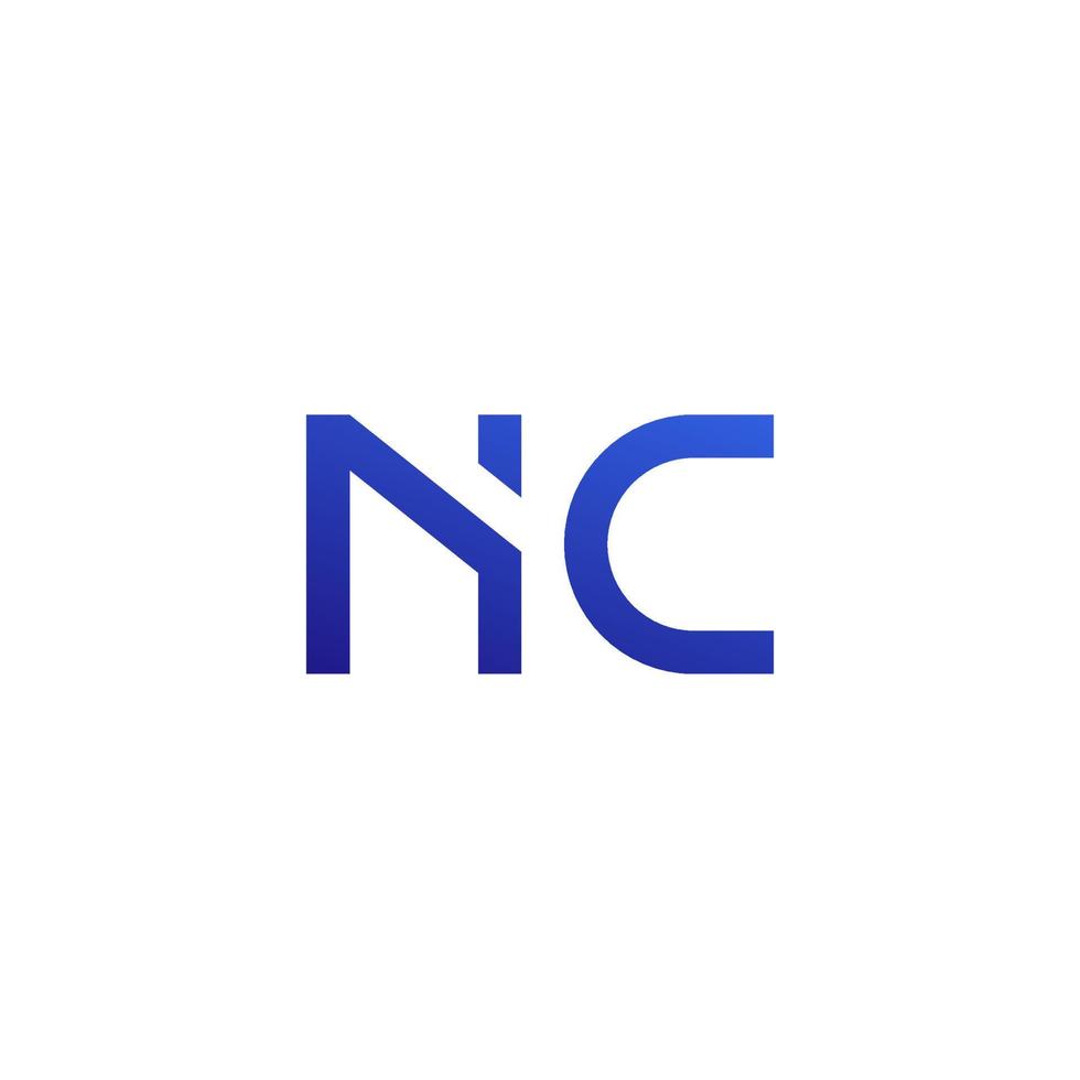 NC letters vector logo on white