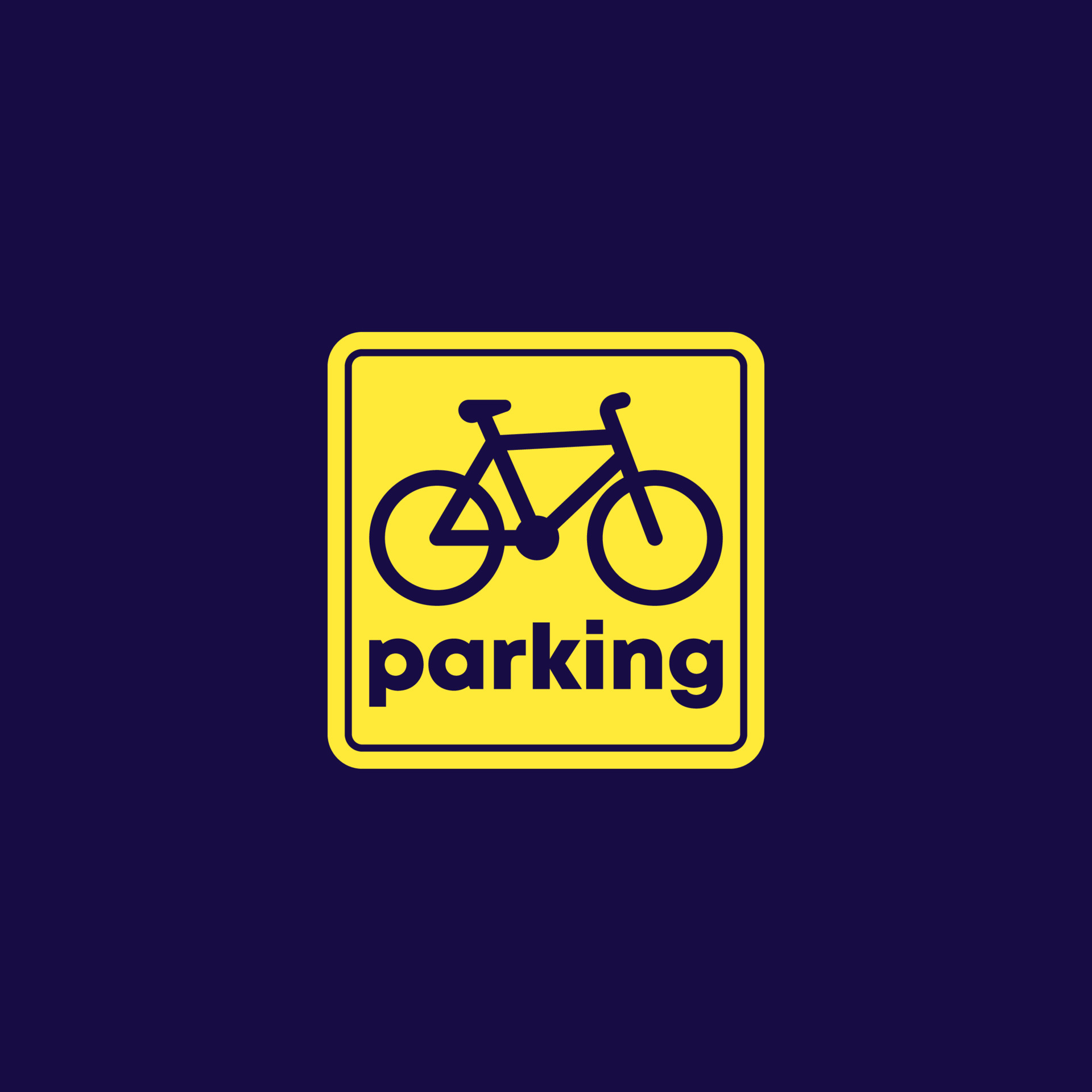 Bicycle, bike parking sign, vector 4637768 Vector Art at Vecteezy
