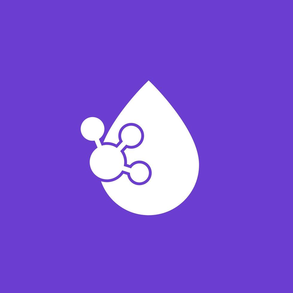 Acid drop vector white icon