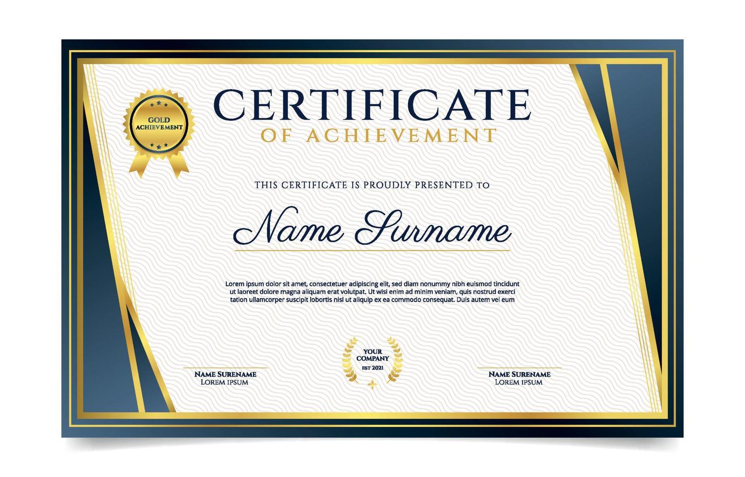 Elegant Certificate Template vector