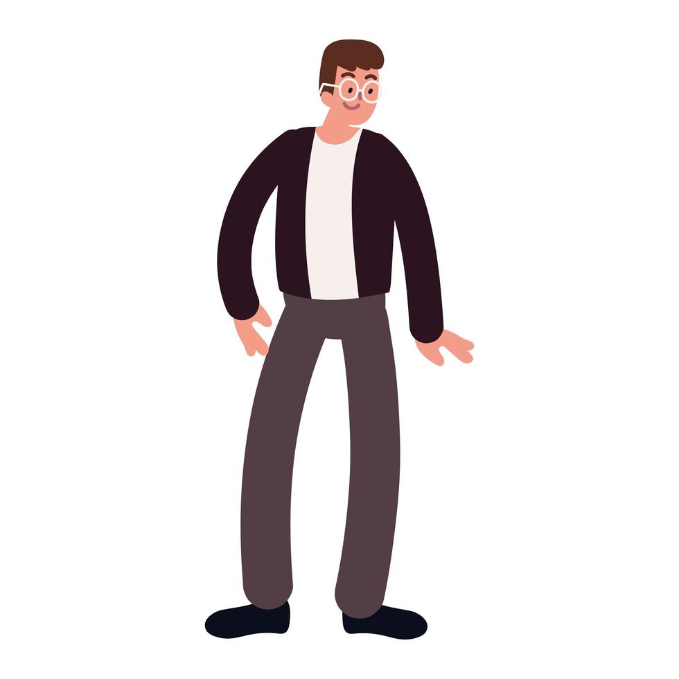 guy wearing a glasses vector