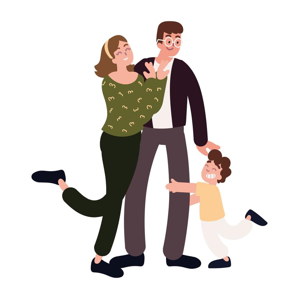 happy family together vector