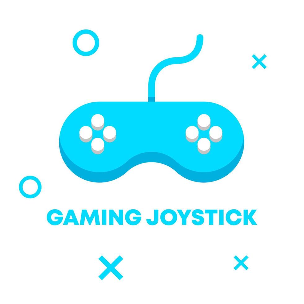 ilustración plana de joystick de juego vector