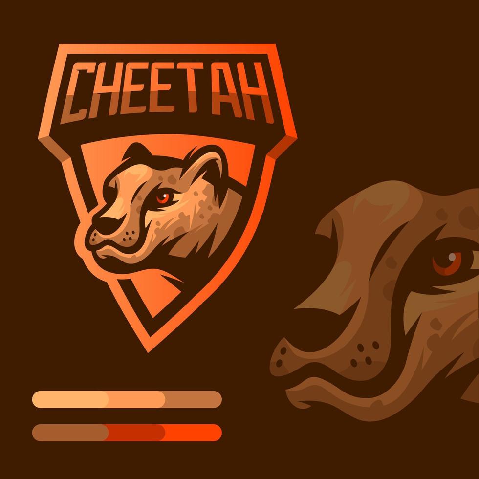 logotipo de la mascota de guepardo e-sports vector