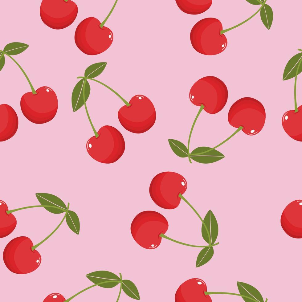 Cute cherry seamless pattern design for wrapping paper, vector textile  fabric print vector illustration. 4638086 Vector Art at Vecteezy