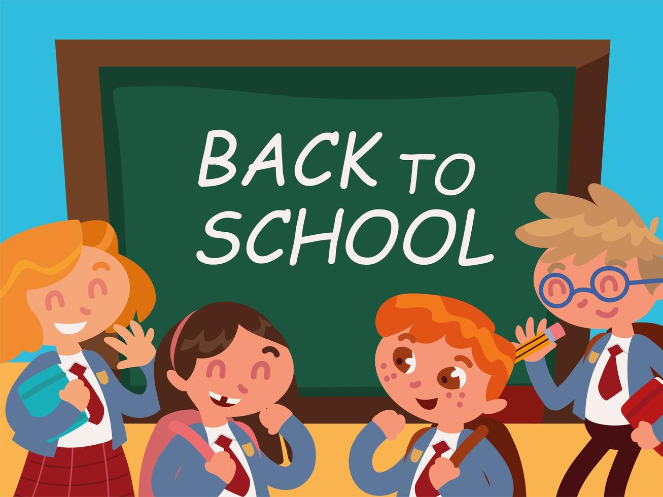 back to school classroom vector