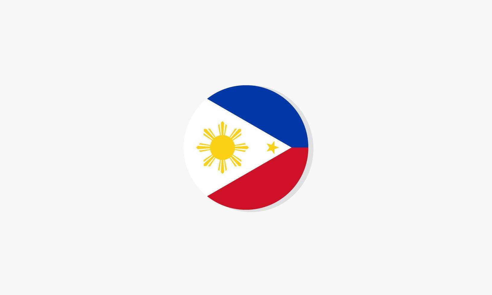 philippines circle flag graphic design vector. vector