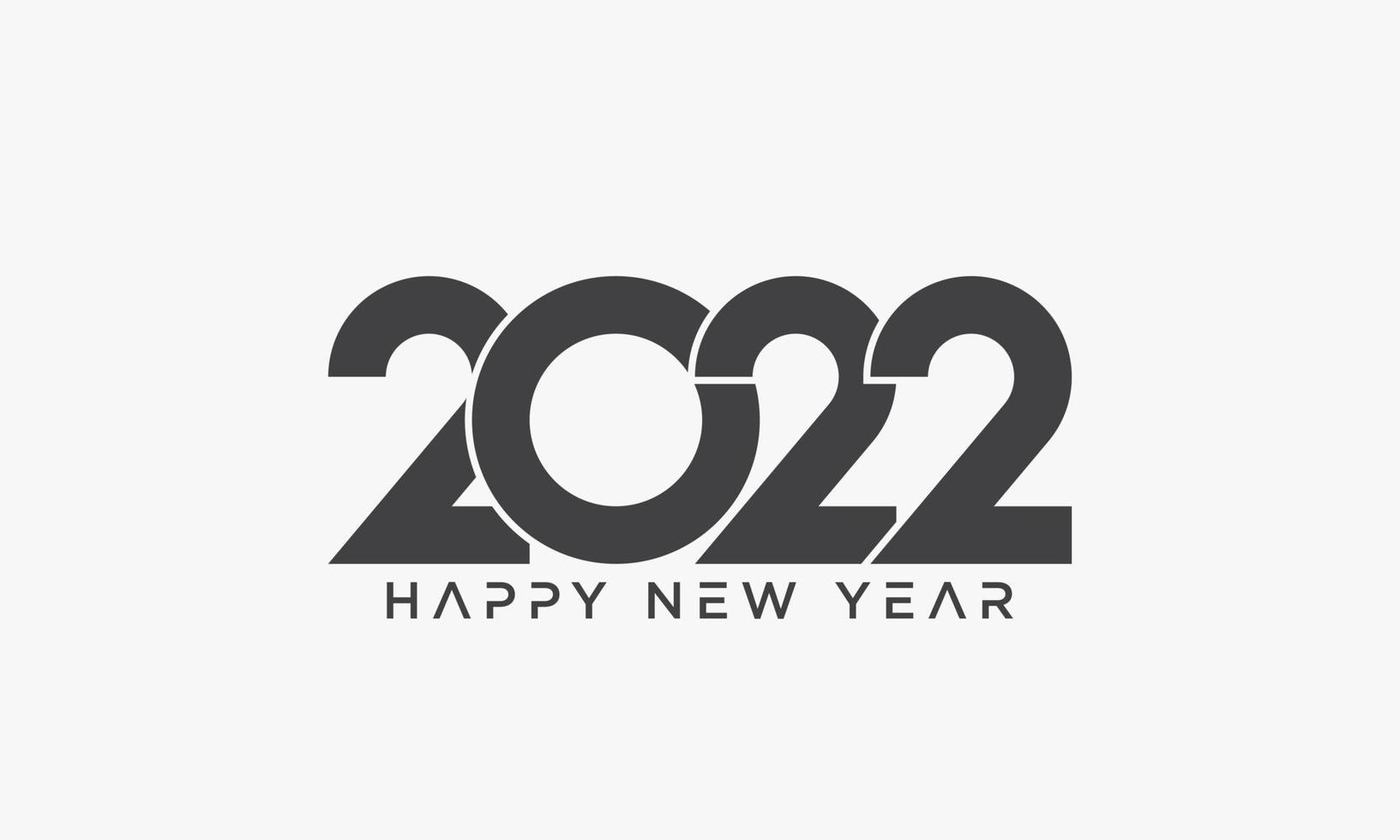 Logo 2022. Happy new year holidays vector graphic design.