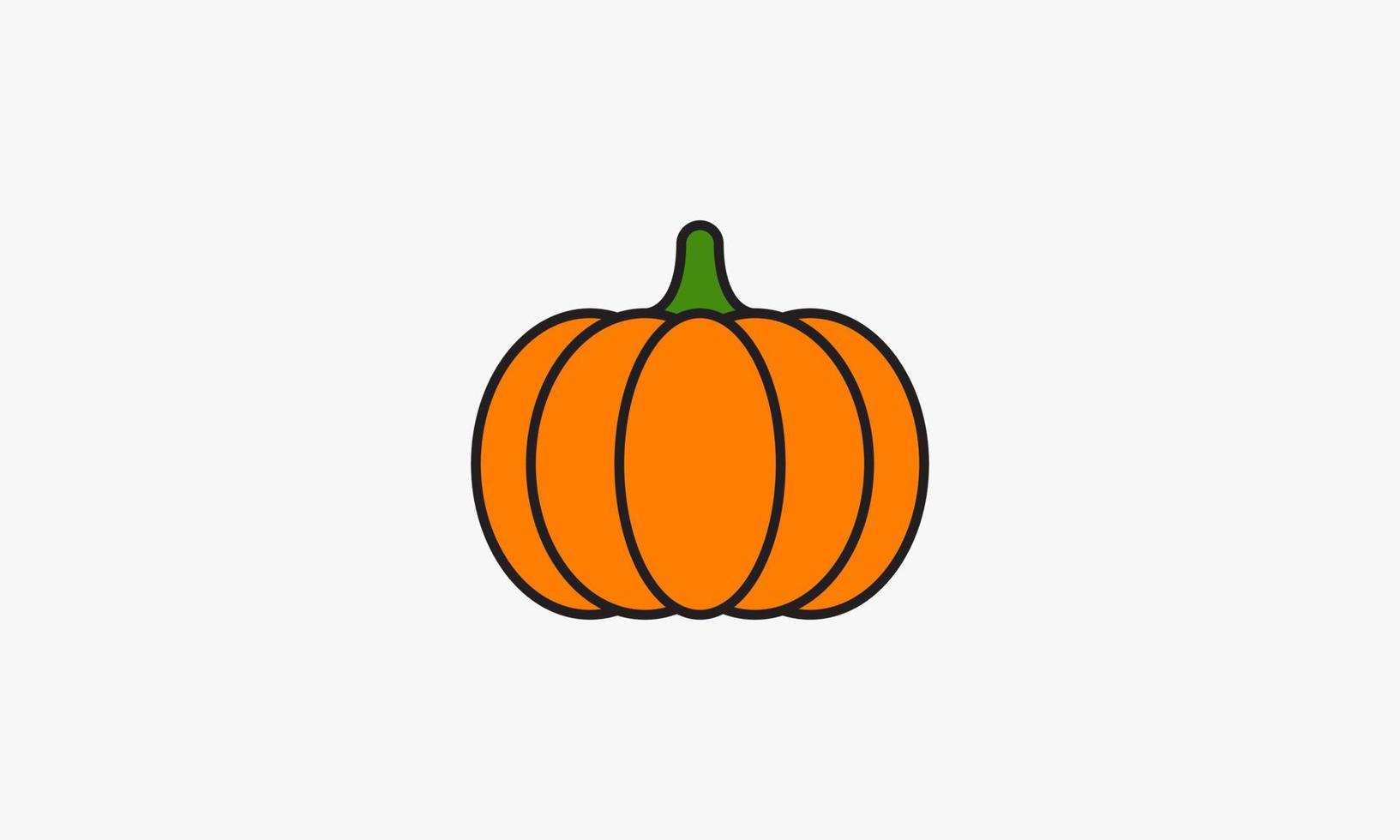 pumpkin fruit orange color graphic design vector. vector