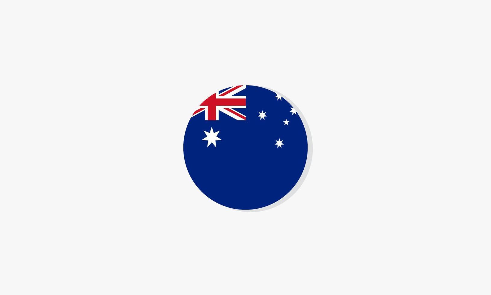 australia circle flag graphic design vector. vector