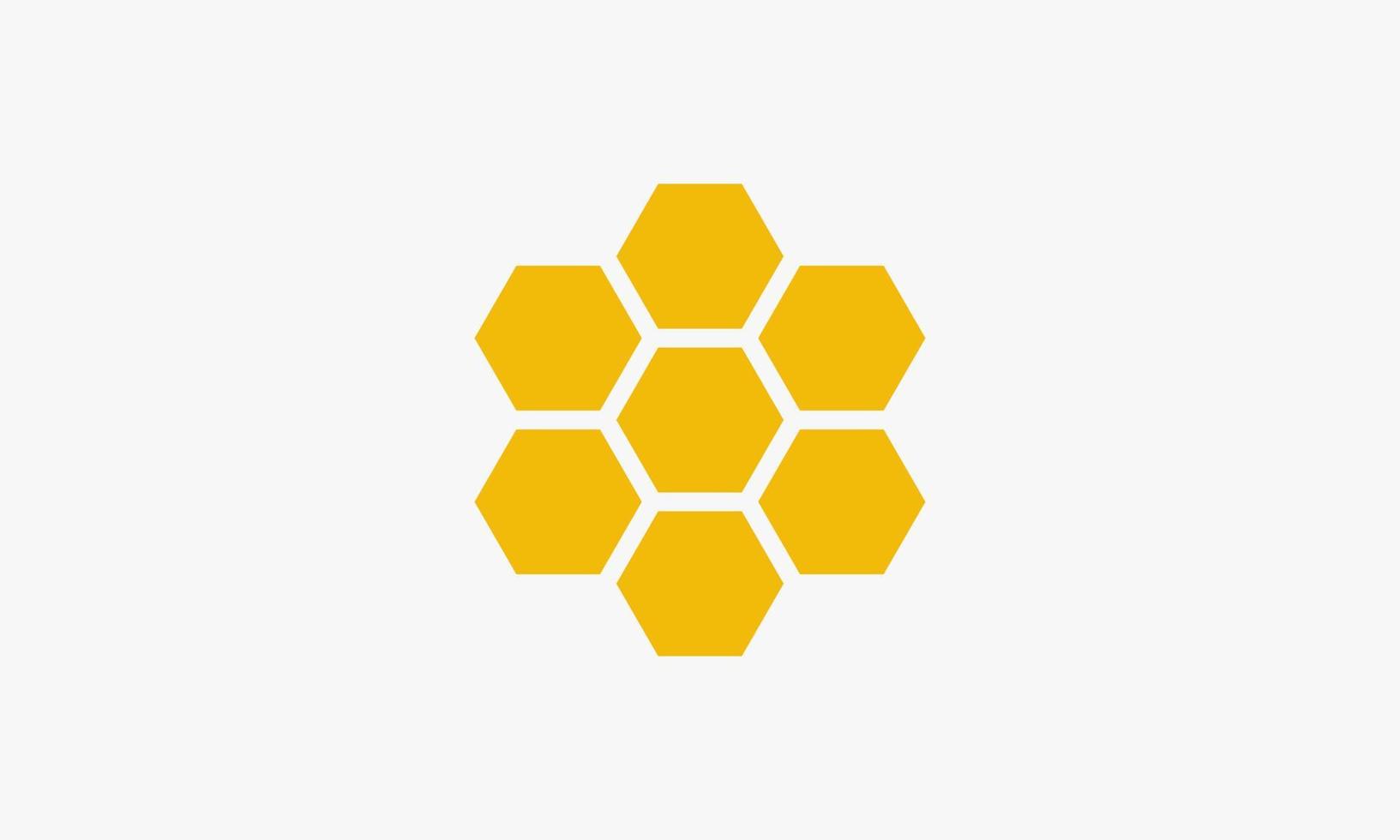 gold color beehive honeycomb logo design vector. vector