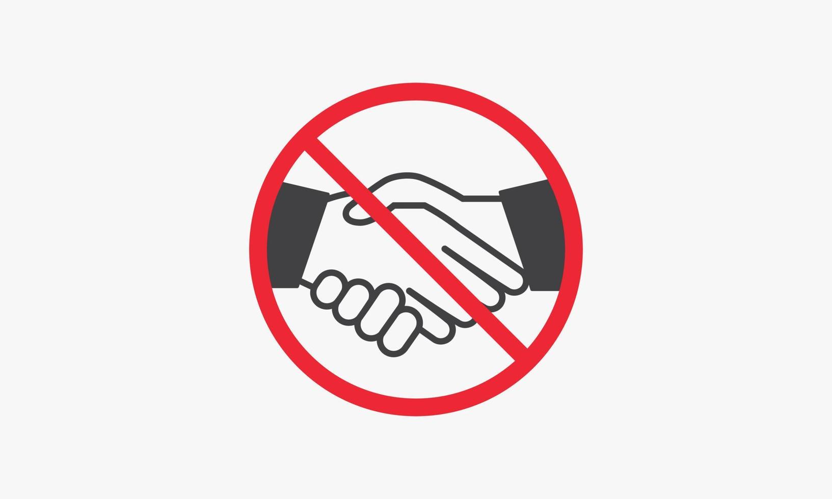 no handshake. stop the spread of the coronavirus. vector illustration.