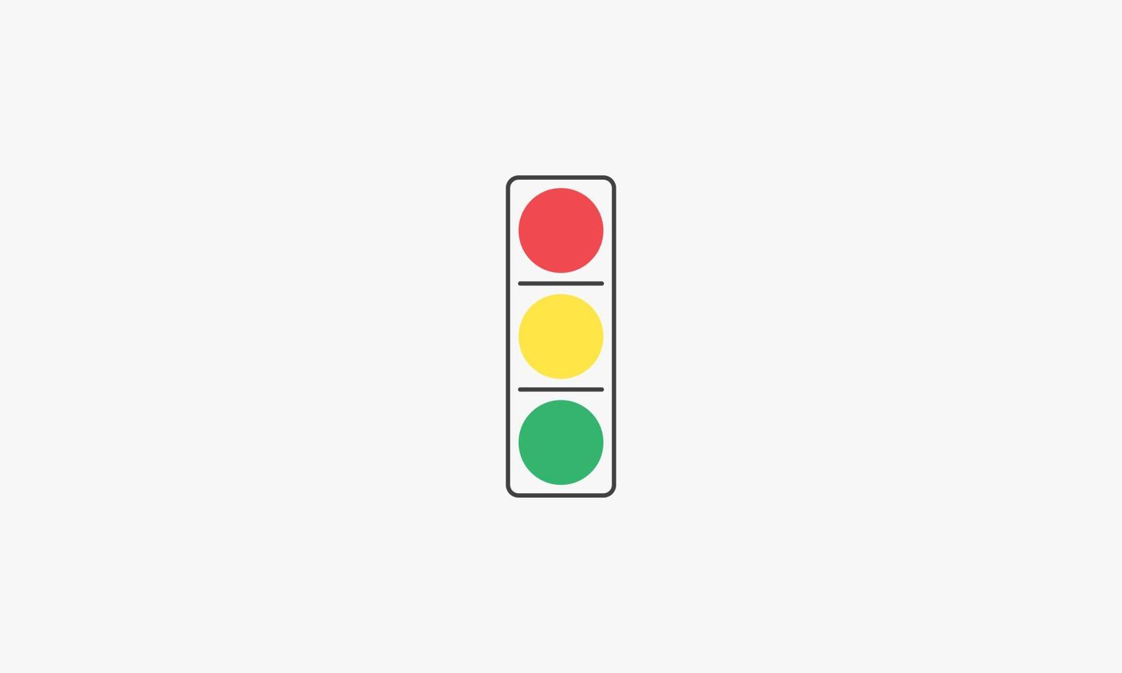 vector de logotipo de icono de semáforo. Ilustración de diseño gráfico.