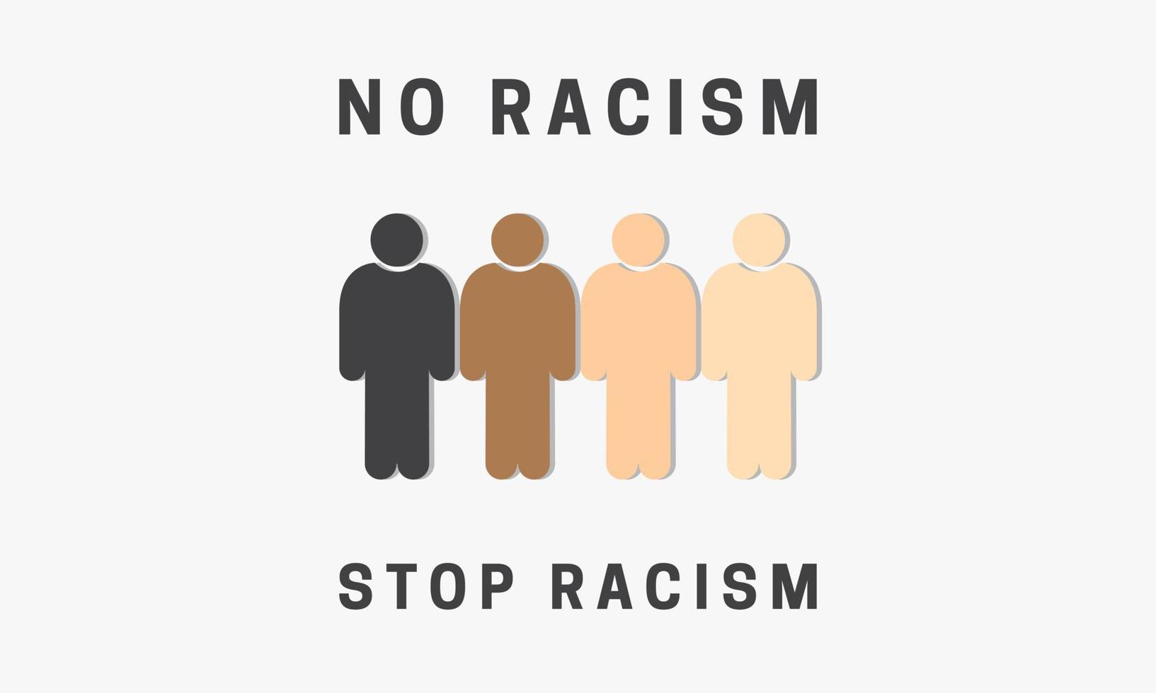 no racism stop racism vector illustration.