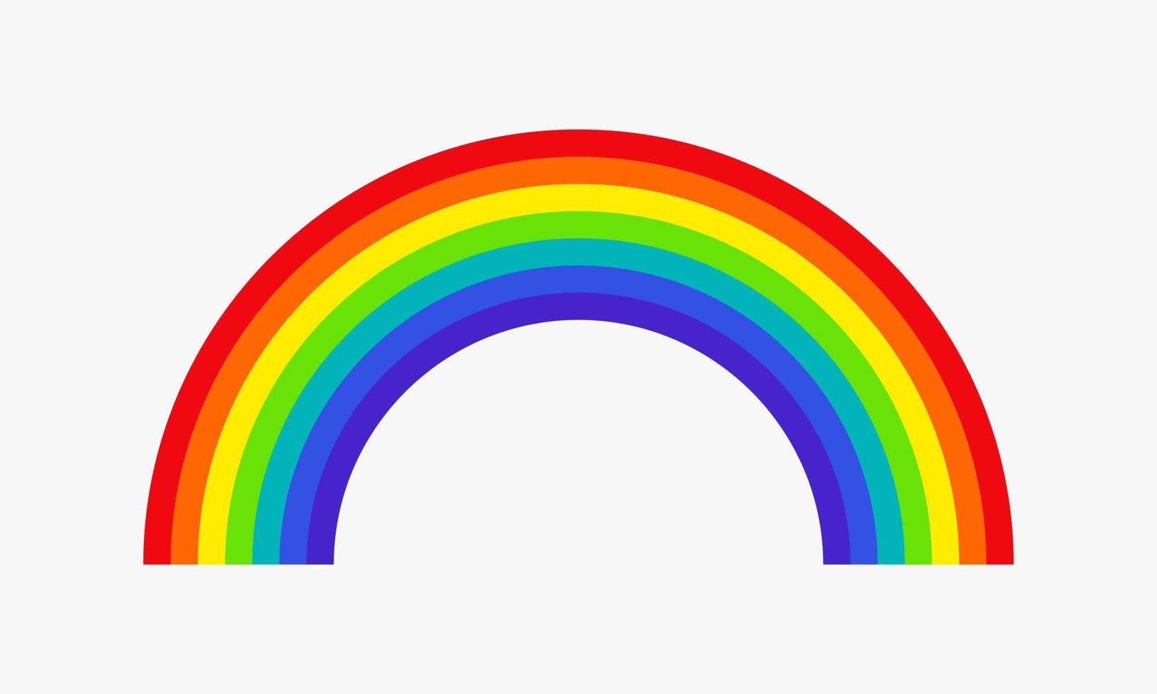 arco iris curvo diseño gráfico ilustración vectorial. vector