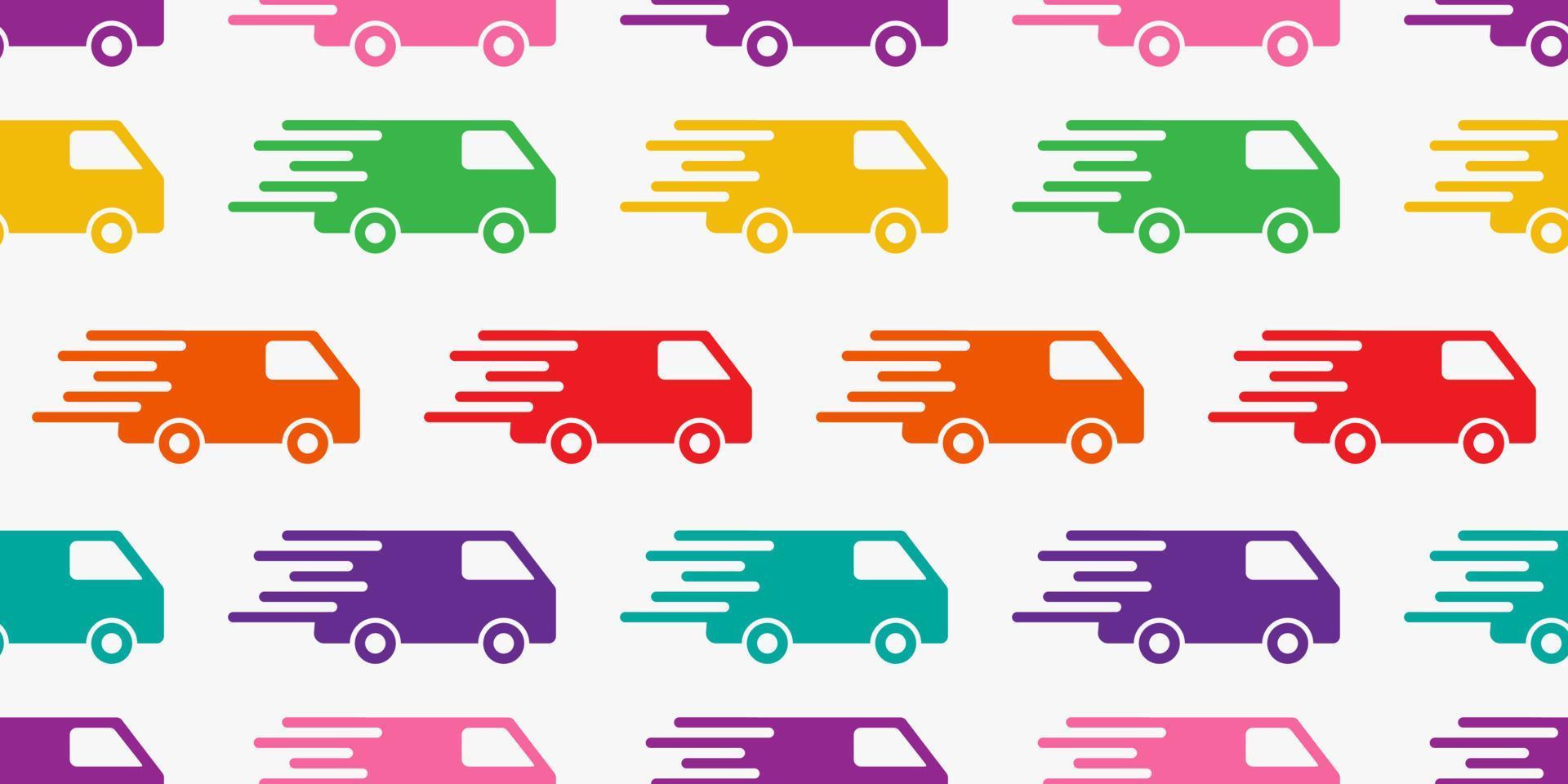 pattern delivery car background.vector illustration. vector