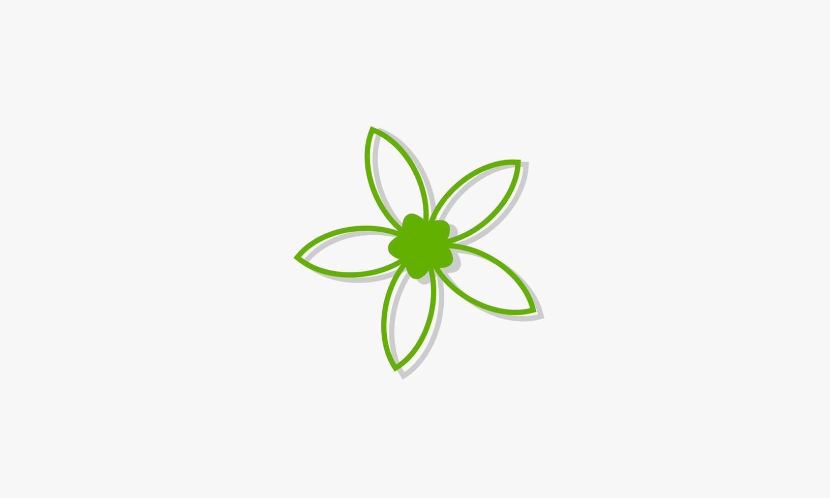 flor de jazmín con diseño gráfico de sombra. vector