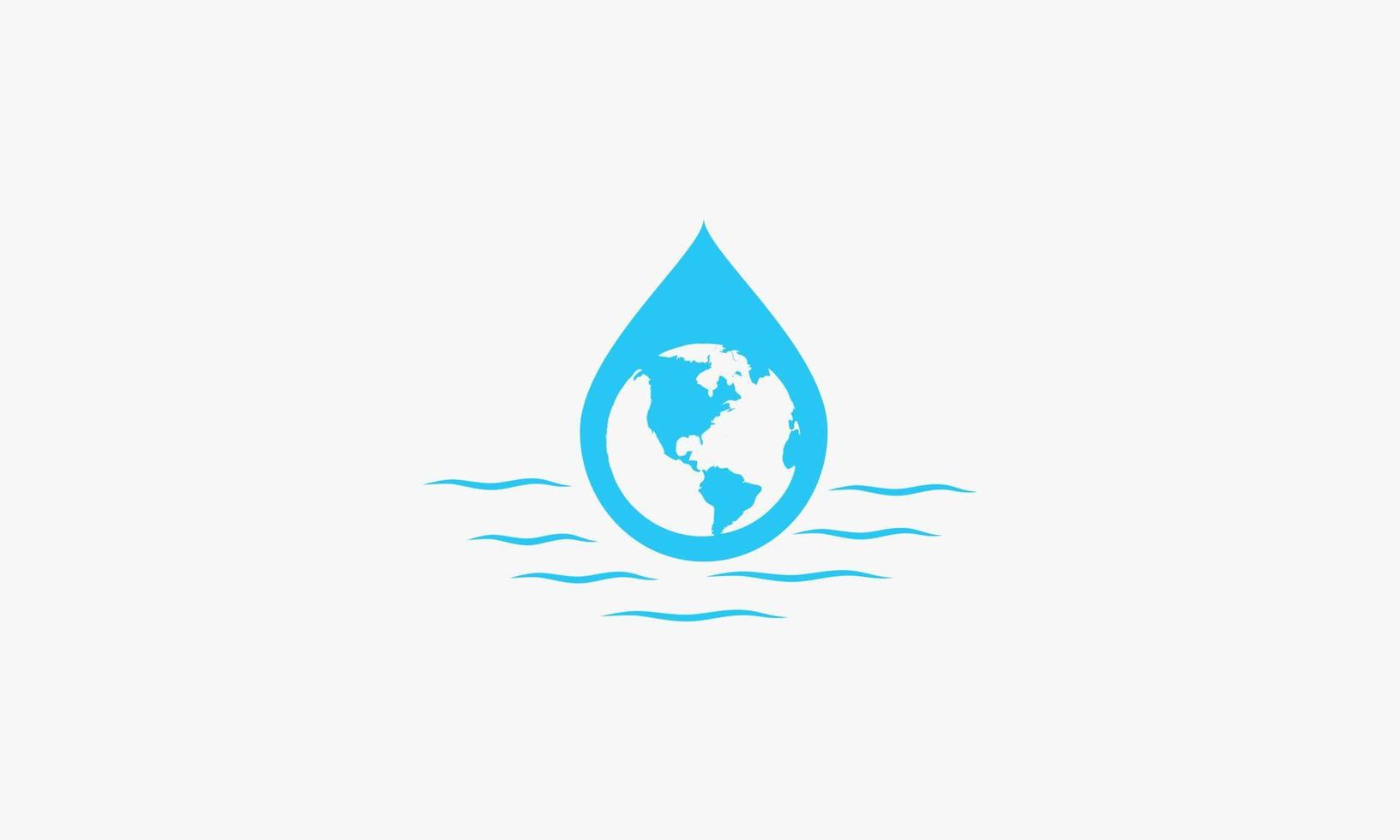 water world with ocean wave graphic design vector illustration.