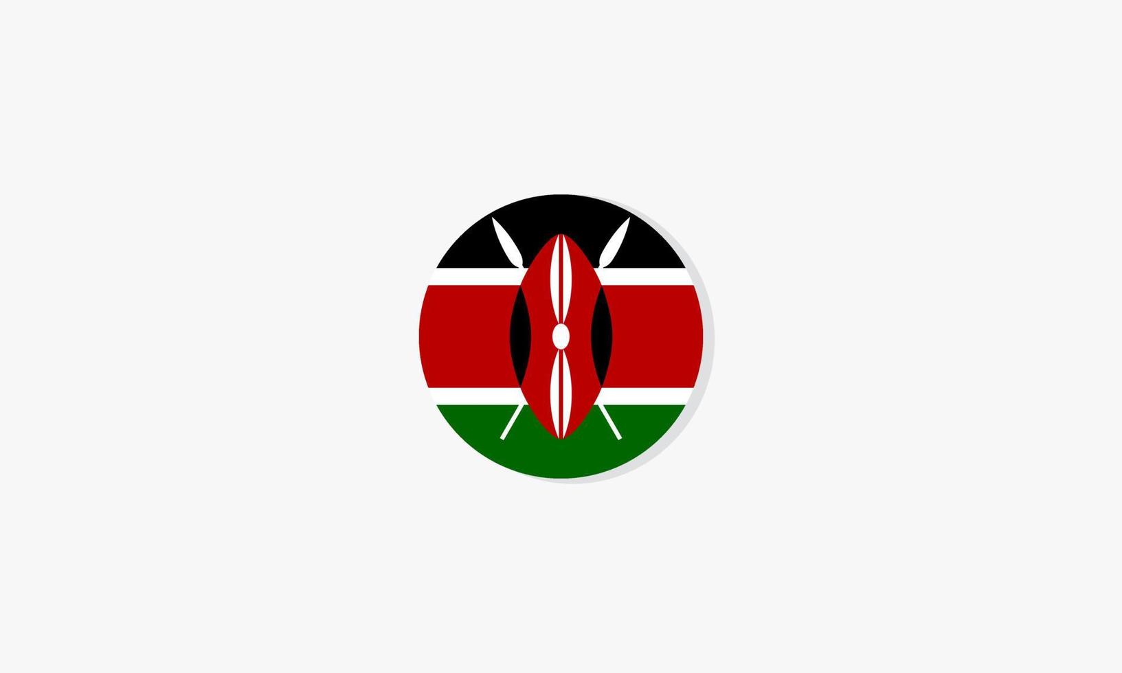 kenya circle flag graphic design vector. vector