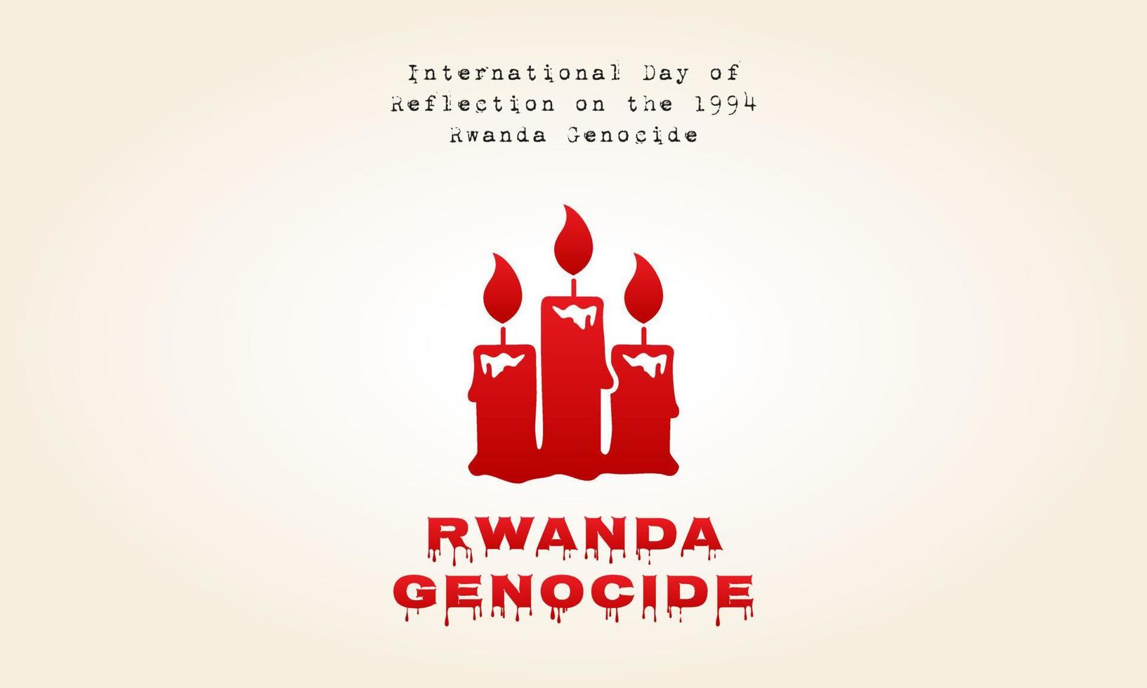 International Day of Reflection on the 1994 Rwanda Genocide. design template. vector