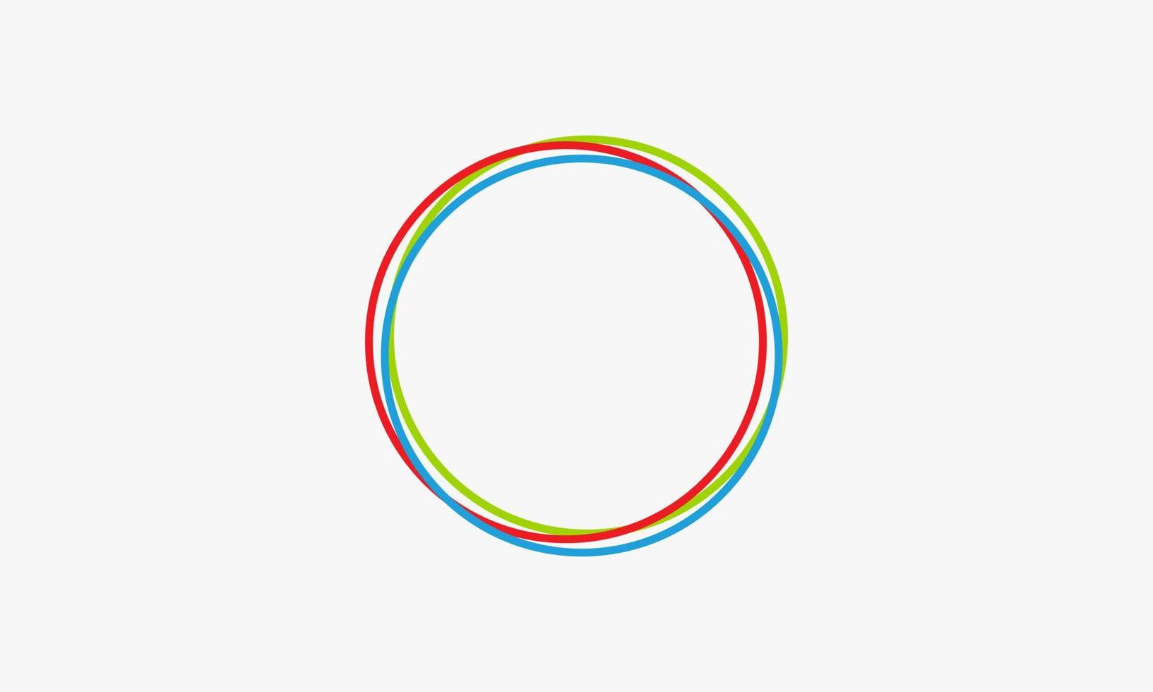 three circles line colorful logo design vector. vector