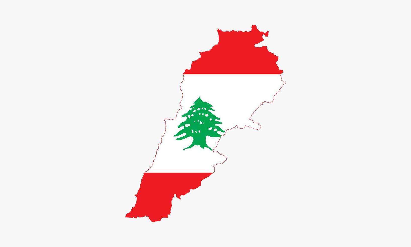 lebanon map flag vector design on white background