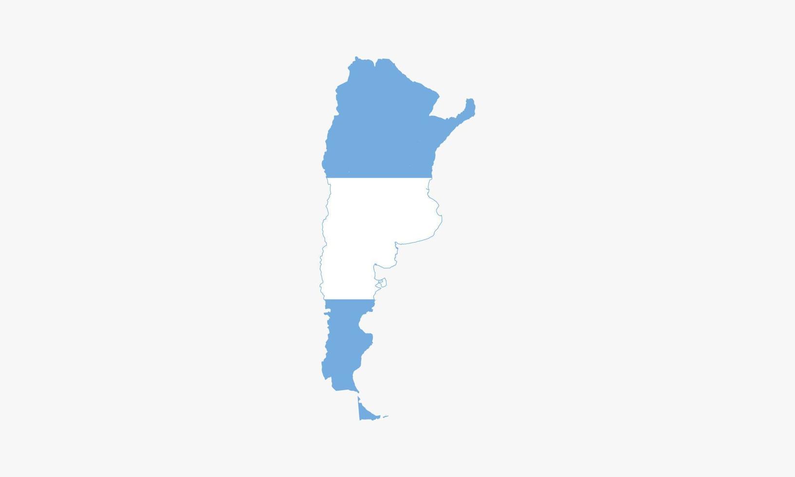 Argentina mapa de diseño vectorial sobre fondo blanco. vector