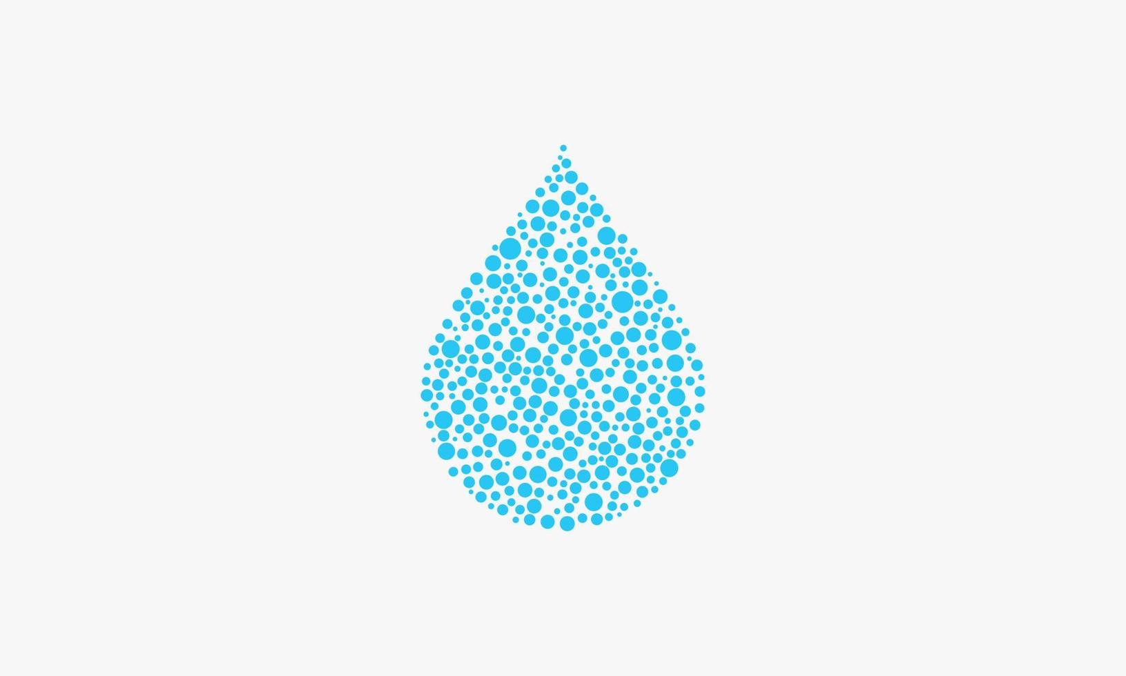 gota de agua punteada de burbuja. vector de diseño gráfico.