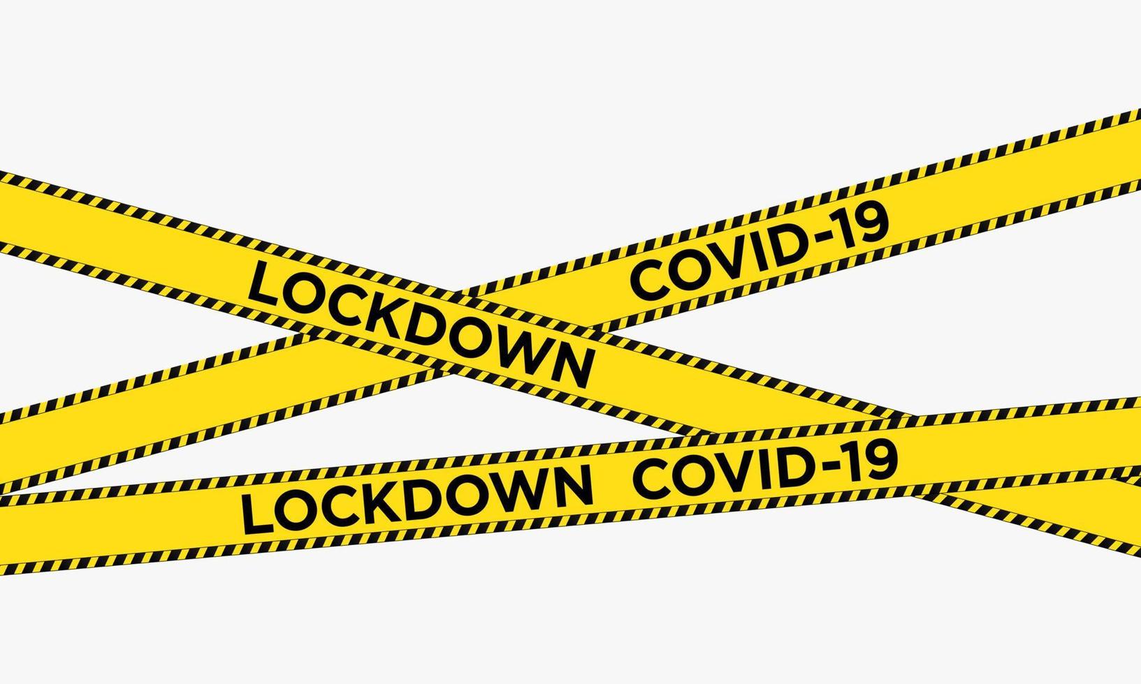 yellow line lockdown covid-19.background vector illustration.