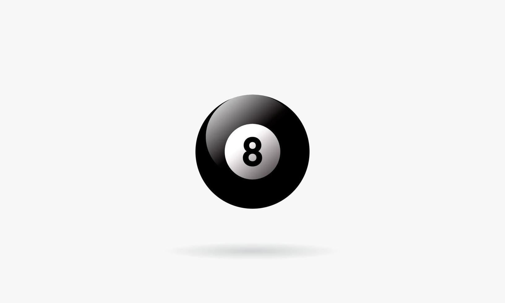 eight ball vector illustration. isolated on white background. creative icon.