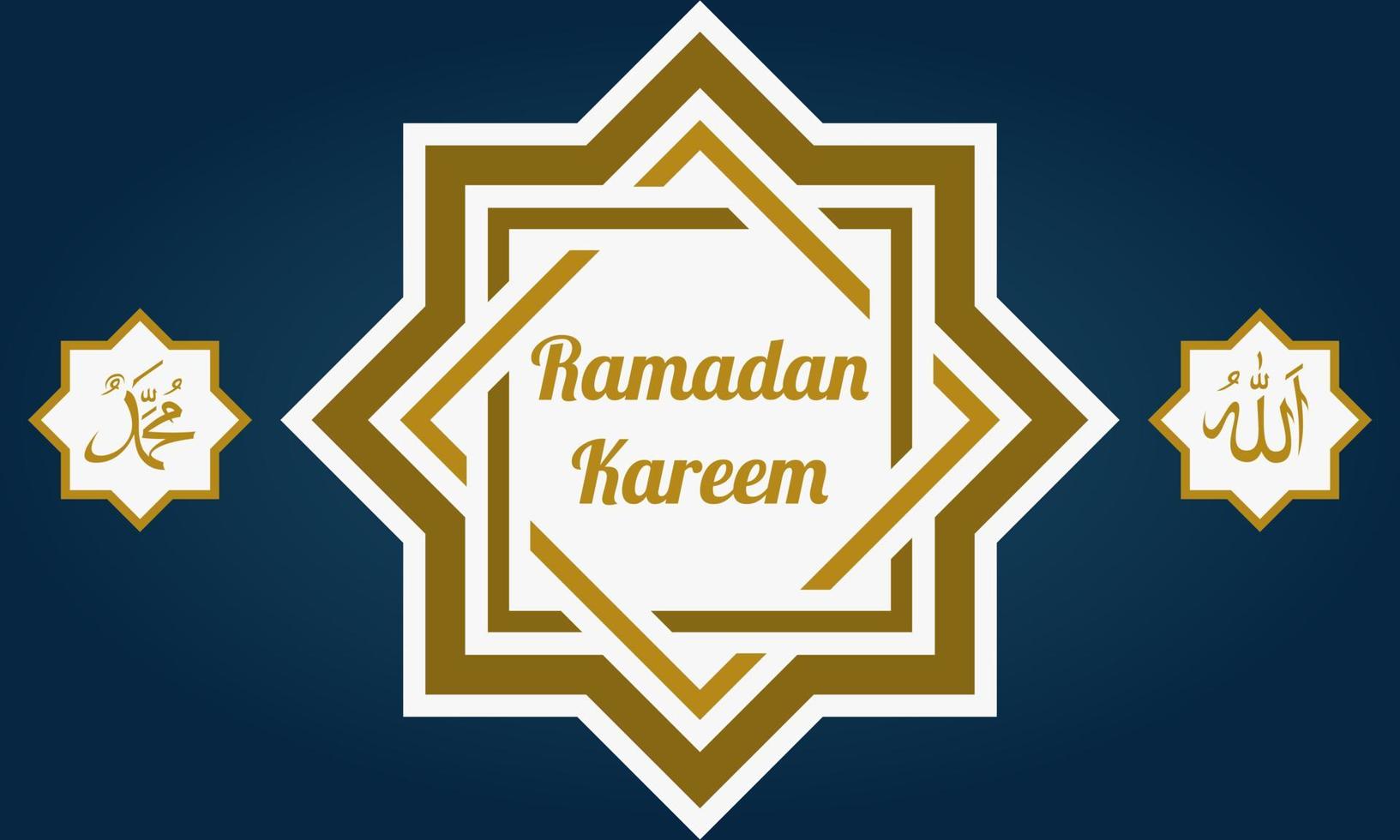plantilla de diseño de ramadan kareem con adornos islámicos vector
