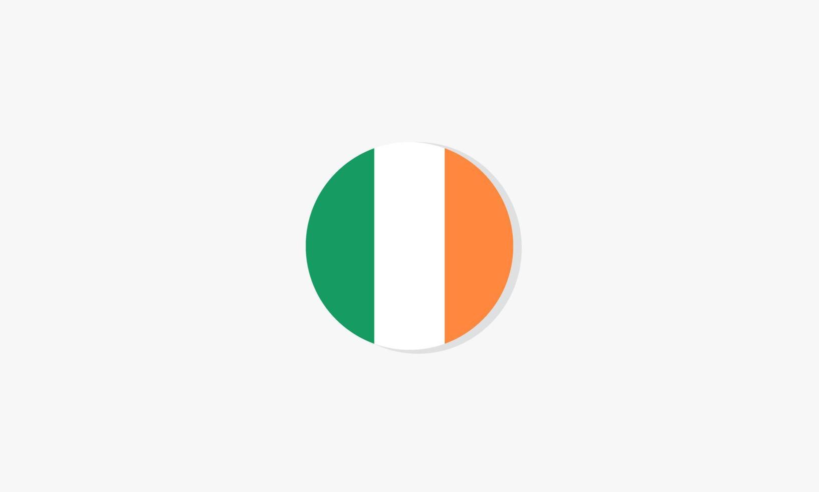 ireland circle flag graphic design vector. vector