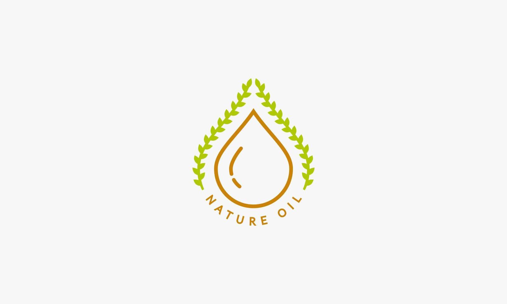 nature oil logo. isolated n white background. vector