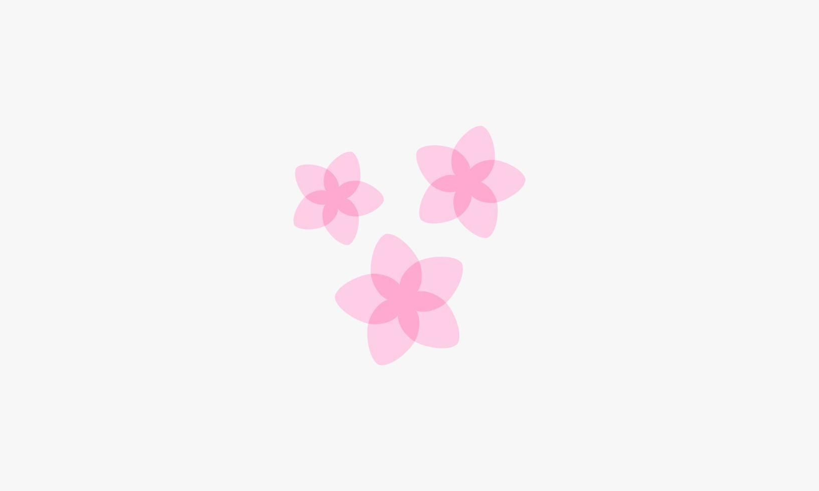 Ilustración de vector de icono de flor de sakura.