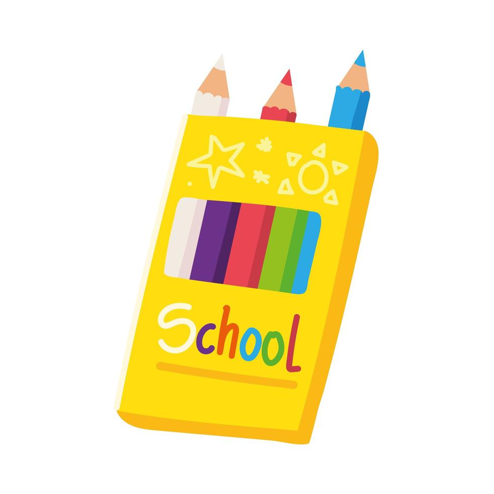 school color pencils vector