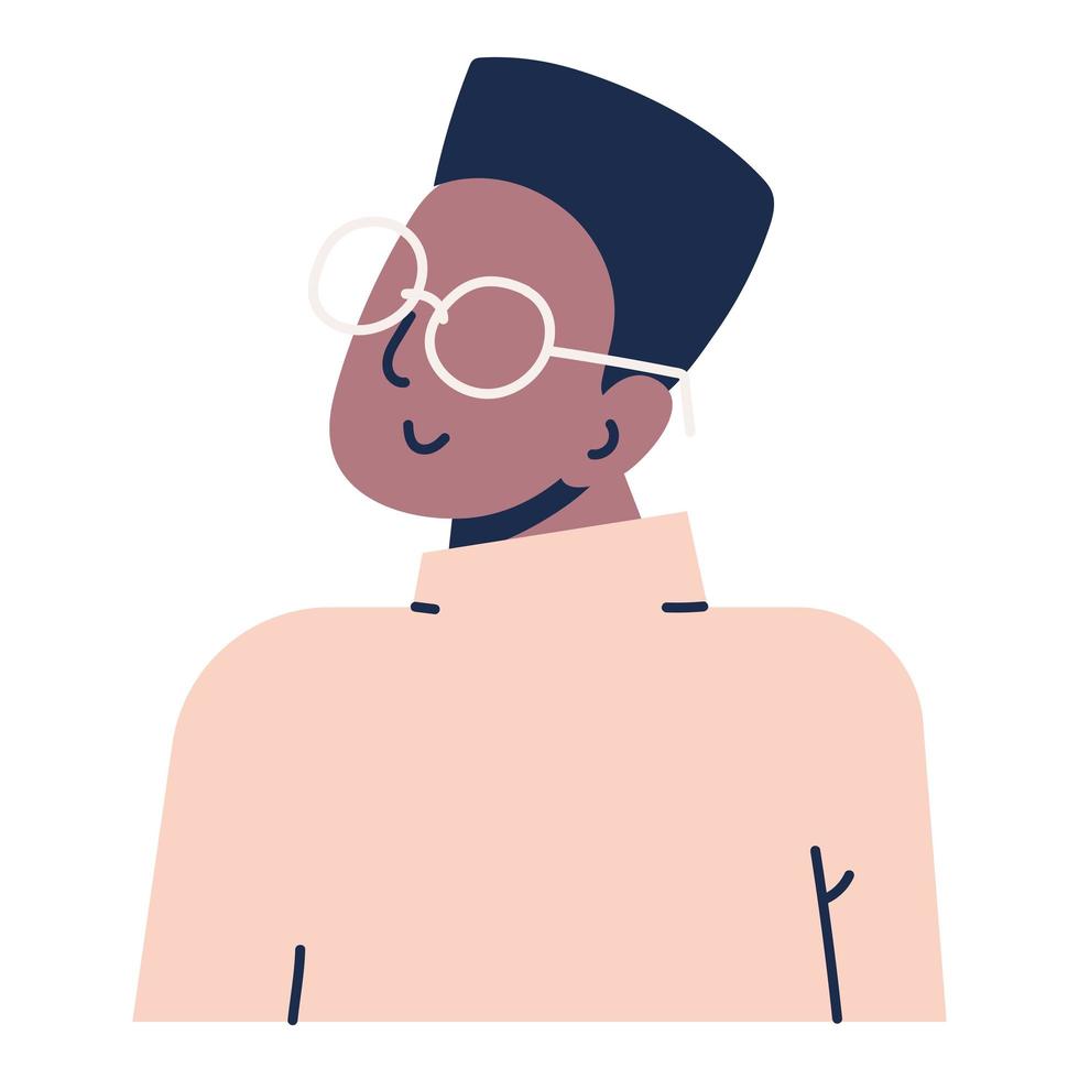 hombre afroamericano vector