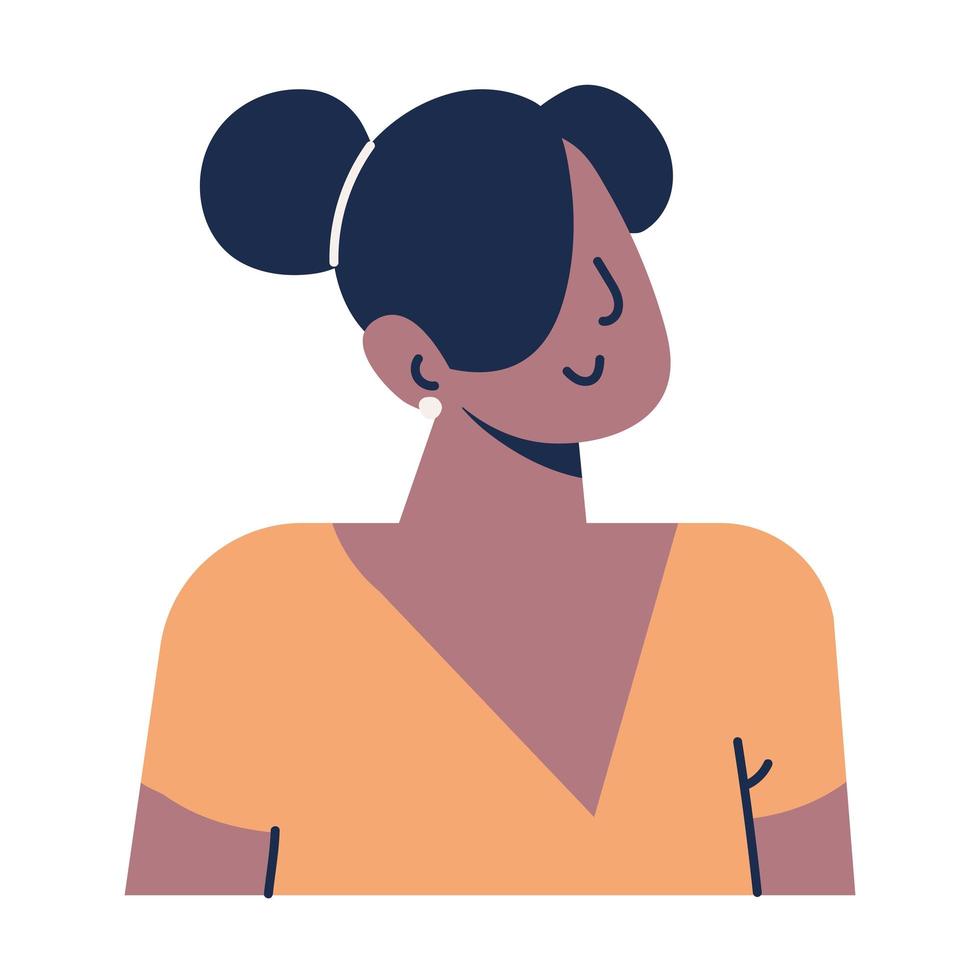 afro american woman vector
