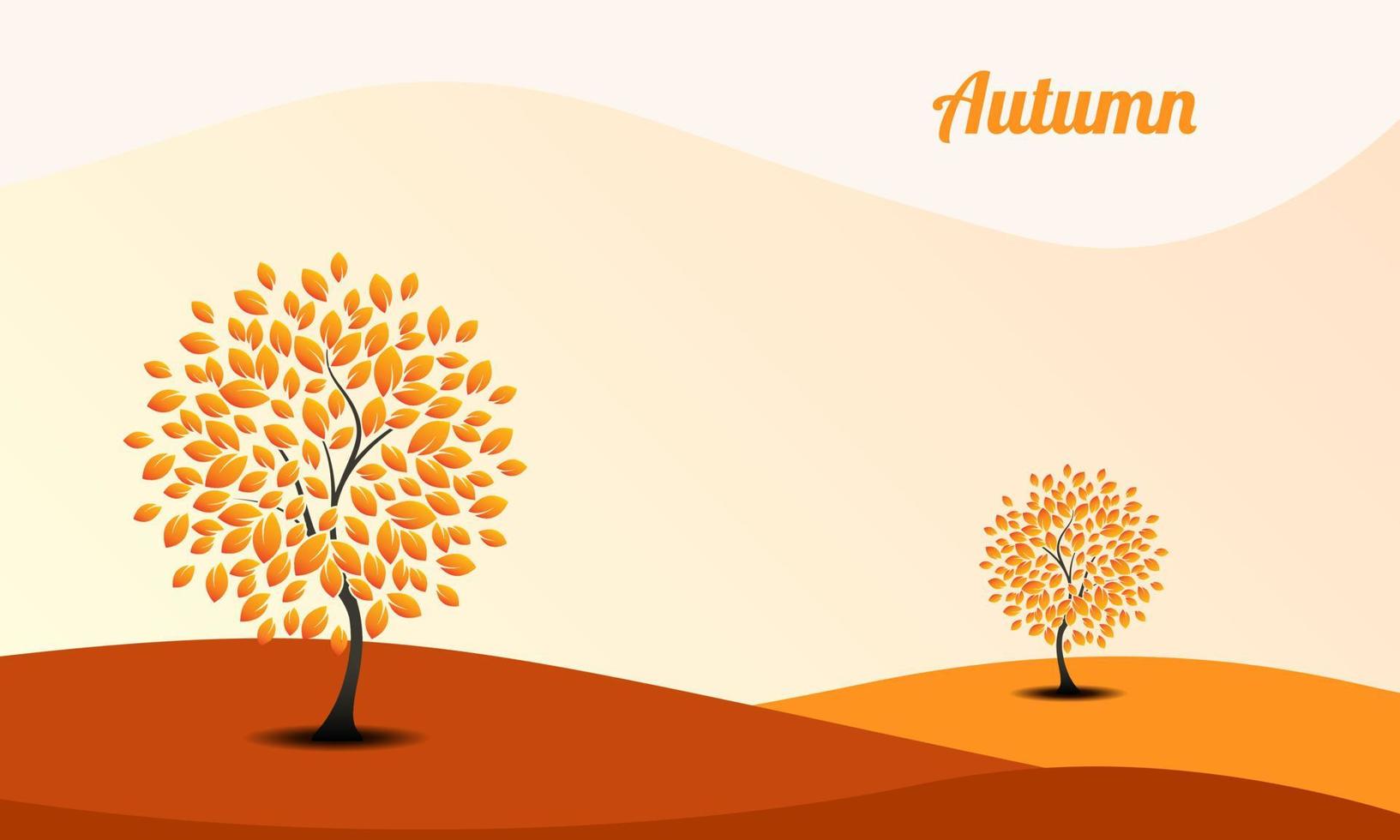 Ilustración de vector de hoja de árbol de otoño. fondo de la plantilla.