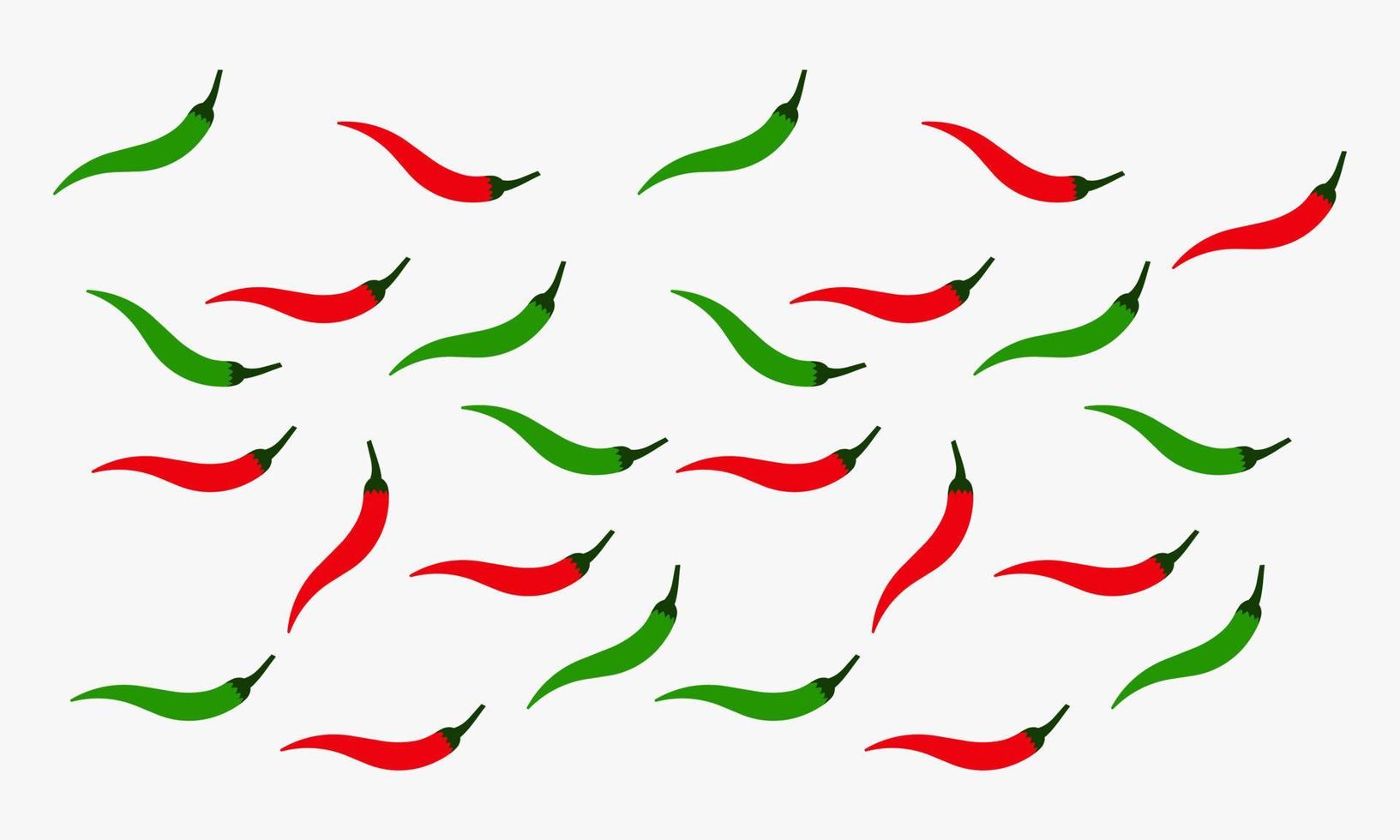 patrón de fondo de diseño de vector de chile cayena.