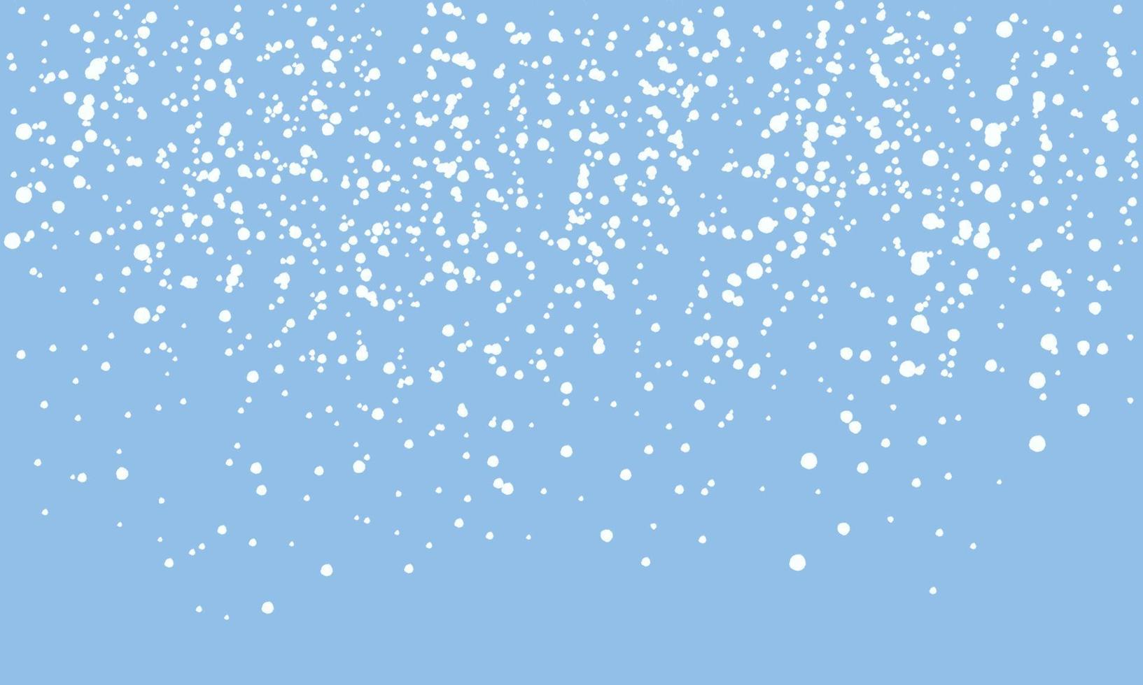 falling snow on blue background. design template. vector