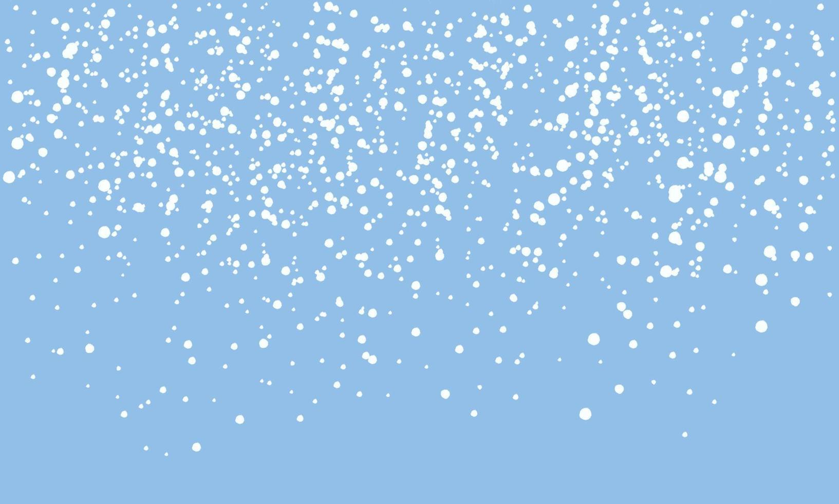 nieve que cae sobre fondo azul. plantilla de diseño. vector