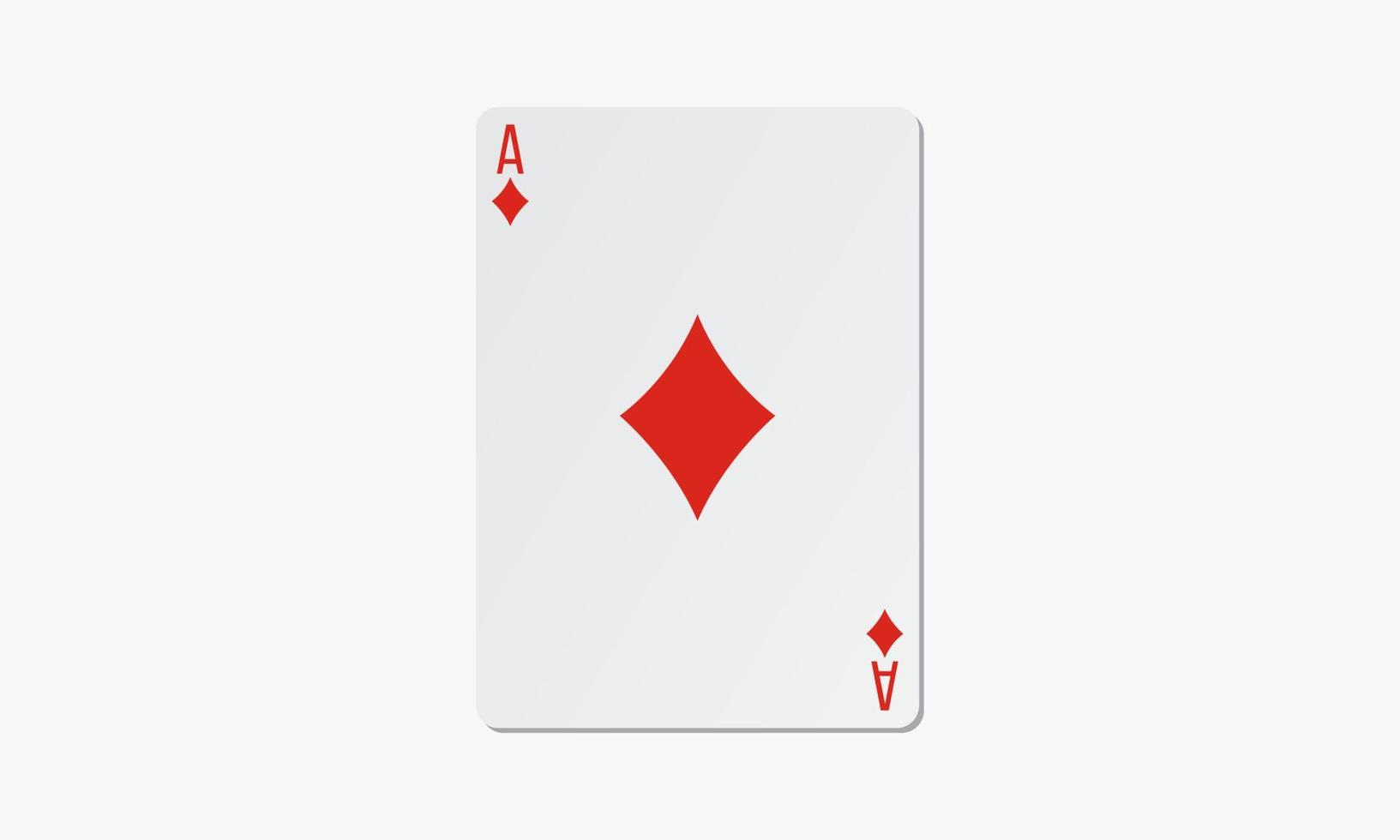 diamonds playing card ace vector on white background.