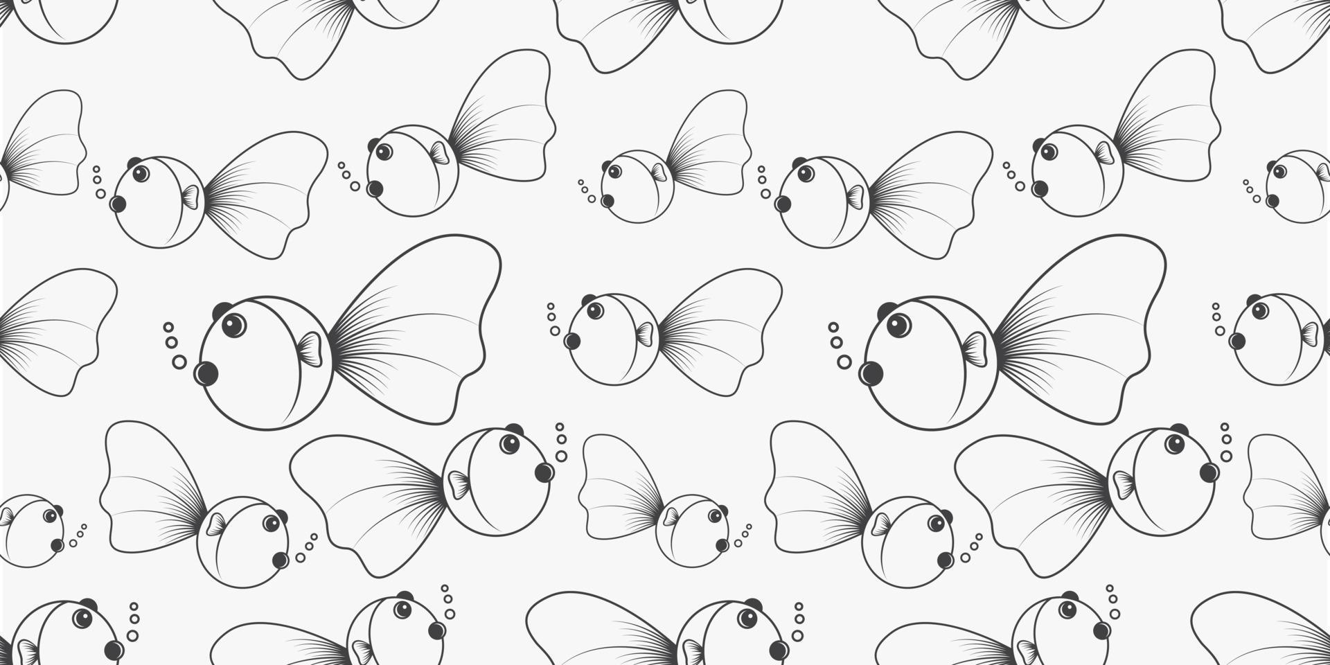 goldfish pattern background. vector illustration.