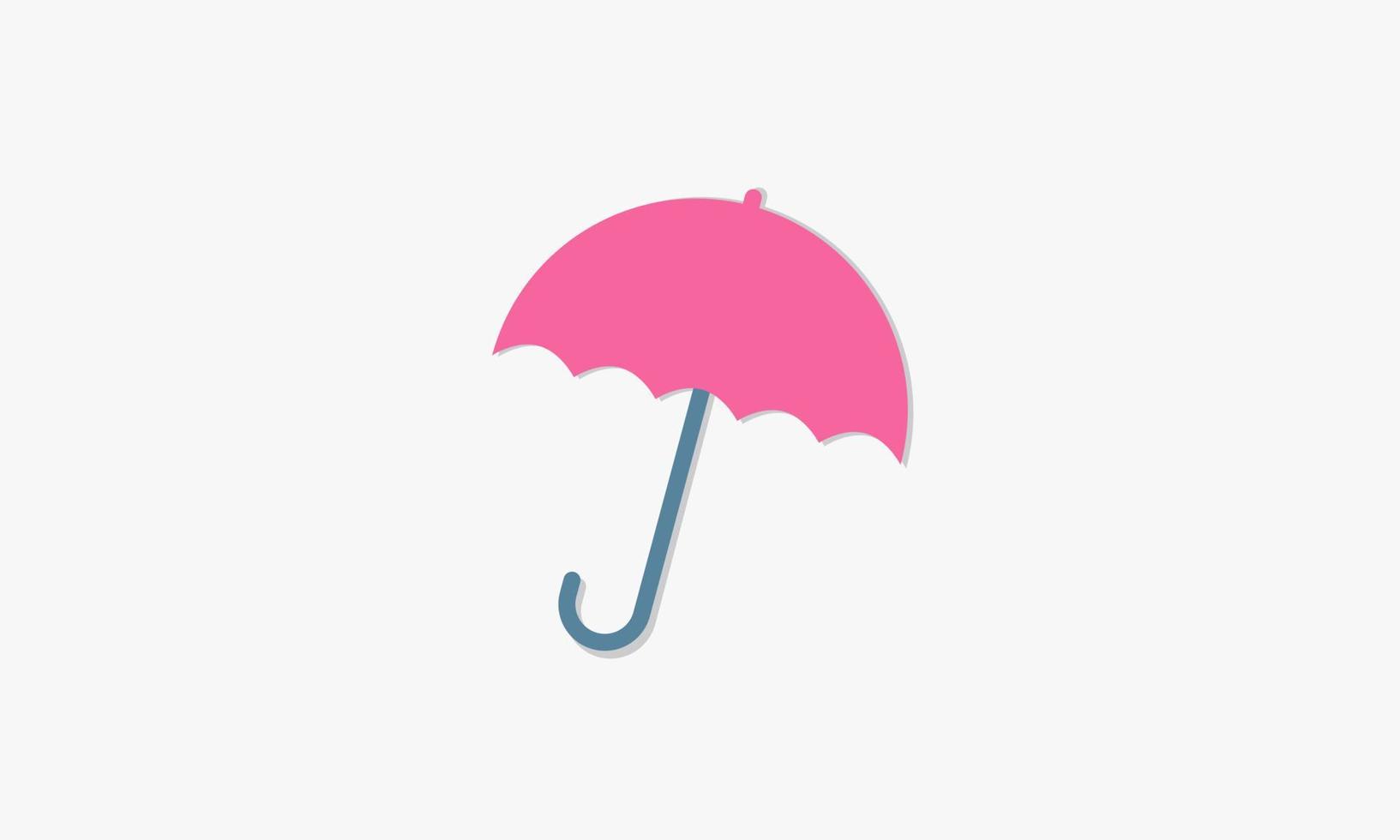 pink umbrella logo design concept. vector illustration.