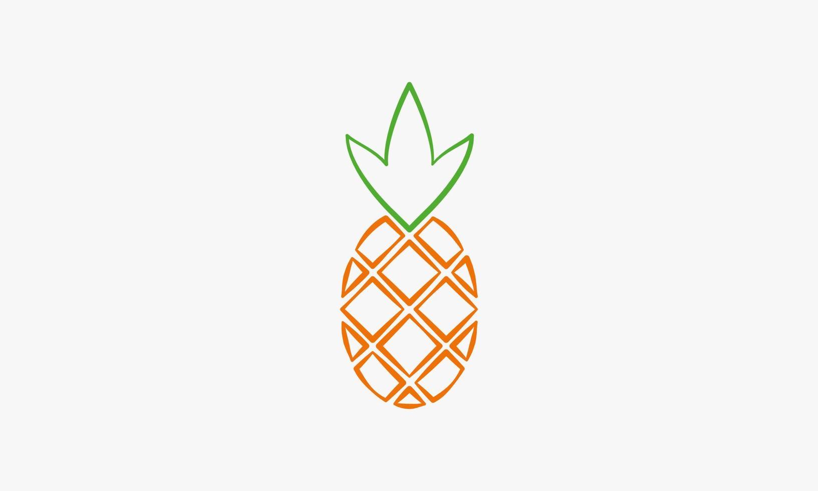 logotipo de piña. icono creativo. ilustración vectorial. vector