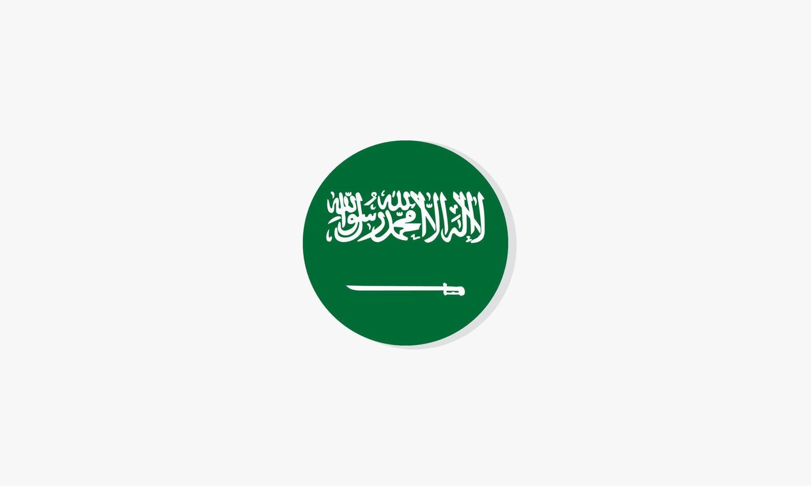 Vector de diseño gráfico de la bandera del círculo de Arabia Saudita.