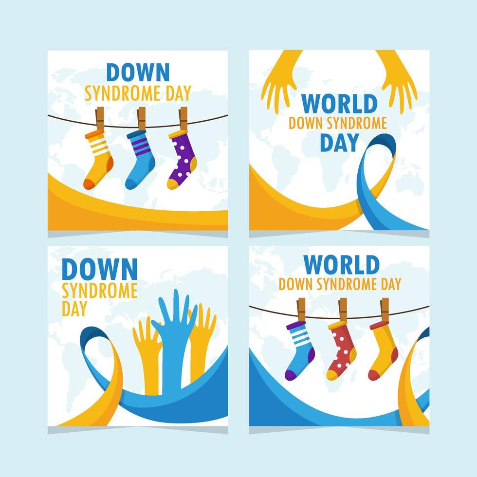 World Down Syndrome Social Media Post vector