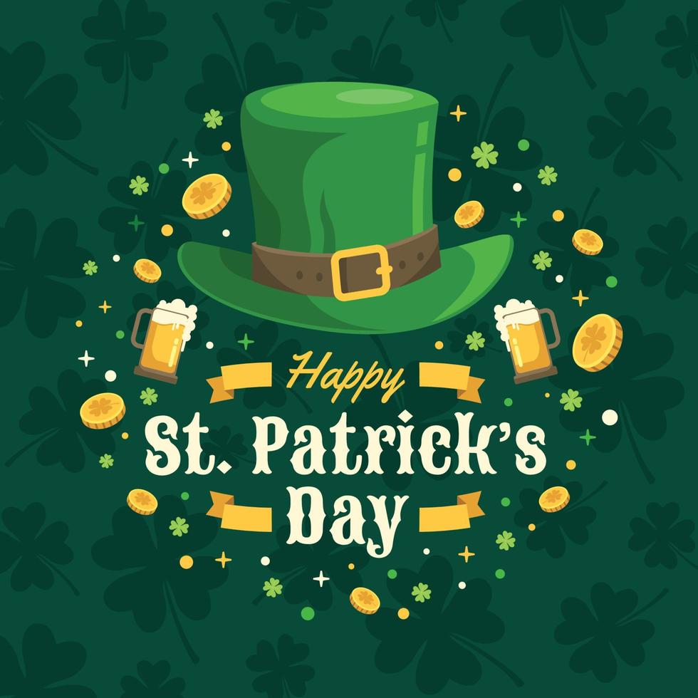 St. Patrick's Day Hat Concept vector