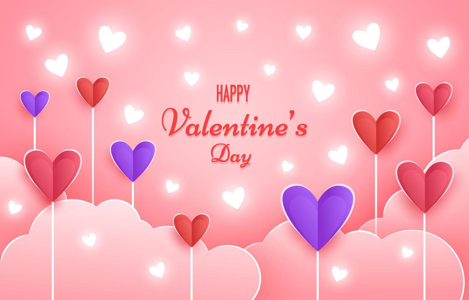 Valentine's Day Background Concept Design vector