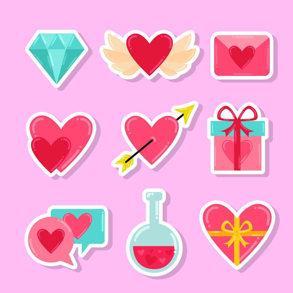 Valentine's Day Sticker vector